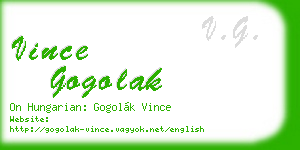 vince gogolak business card